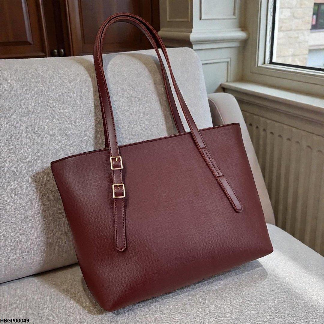 Dark Brown Vintage Tote Bag