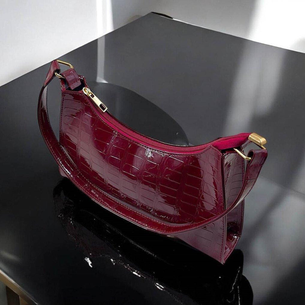 Crocodile Pattern Armpit Hand Bag