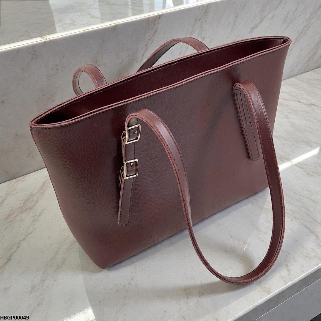 Dark Brown Vintage Tote Bag