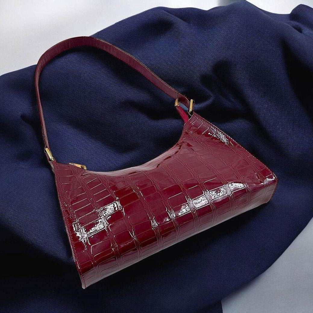 Crocodile Pattern Armpit Hand Bag