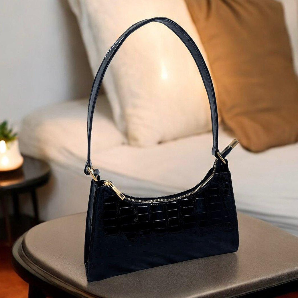 Crocodile Pattern Armpit Hand Bag