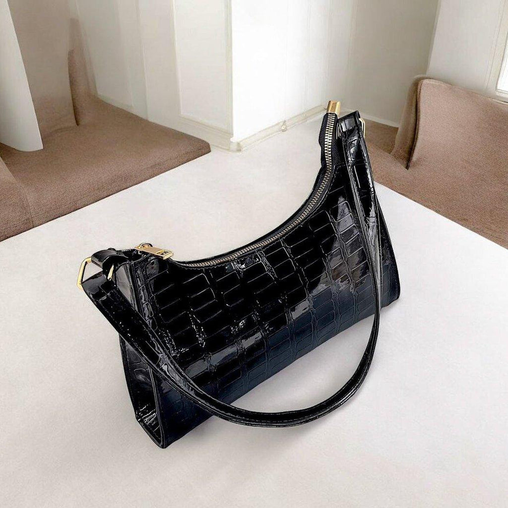 Crocodile Pattern Armpit Hand Bag